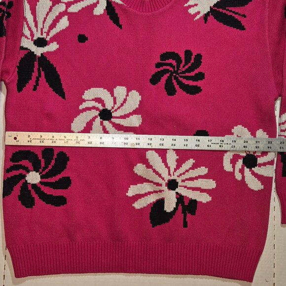 For Days WK8000 Oversized Floral Crew Sweater - Picture 8 of 9